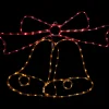 23" LED Lighted Bow 4 Function Christmas Window Silhouette