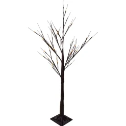 4' LED Lighted Christmas Brown Birch Twig Tree Outdoor Decoration - Warm White LIghts