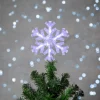 14.75" LED Lighted Clip-On Snowflake Christmas Tree Topper, White Lights