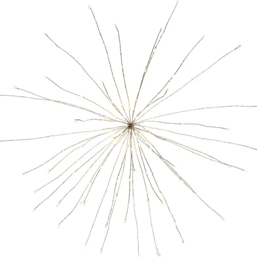20" LED Lighted Firework Silver Branch Christmas Decoration - Warm White Lights