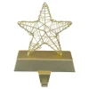 7" LED Lighted Gold Wired Star Christmas Stocking Holder