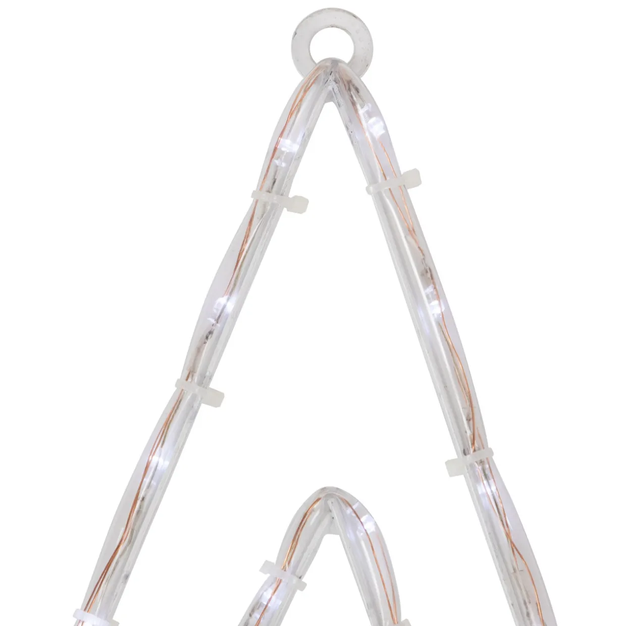 24" LED Lighted Layered Stars 8 Function Christmas Window Silhouette