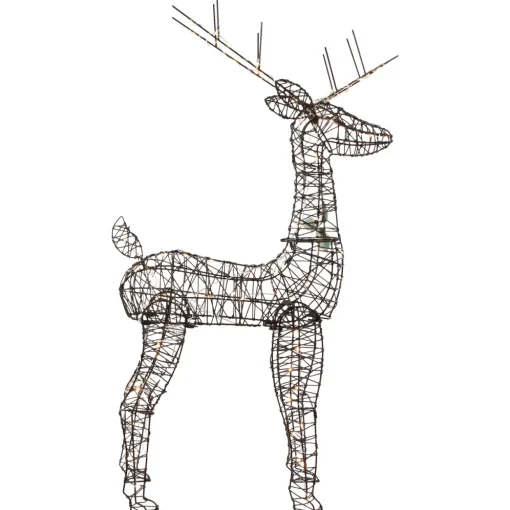 45.5" LED Lighted Rattan Deer Outdoor Christmas Decoration