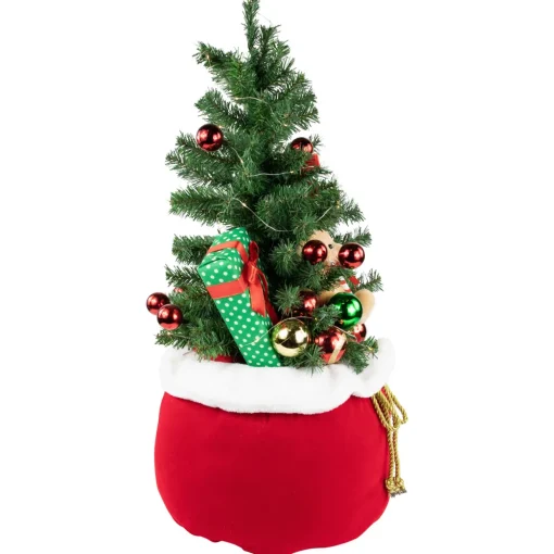 32" LED Lighted Santa's Christmas Gift Sack Decoration