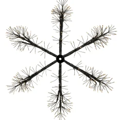 24" LED Lighted Snowflake Christmas Decoration, Warm White Lights