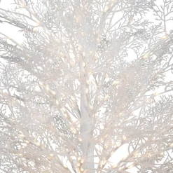 5' LED Lighted White Lace Artificial Christmas Tree - Warm White Lights