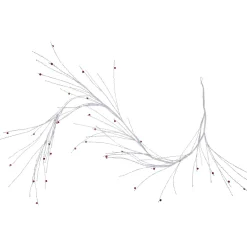 6' Lighted Christmas Garland with Jingle Bells - Cool White Lights