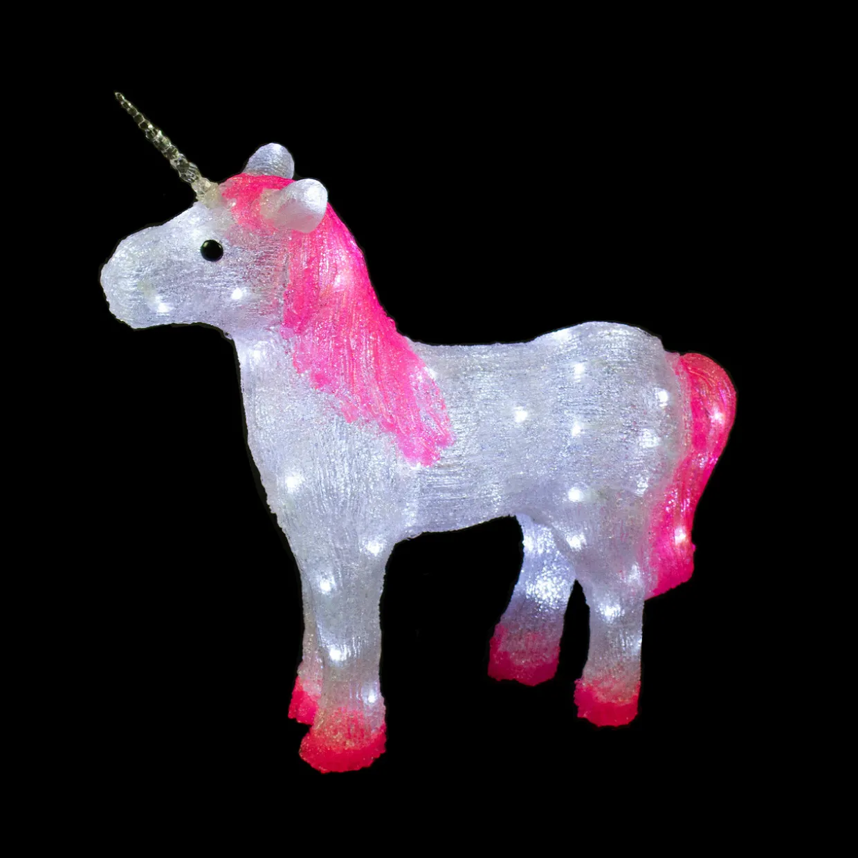23" Lighted Commercial Grade Acrylic Unicorn Christmas Display Decoration