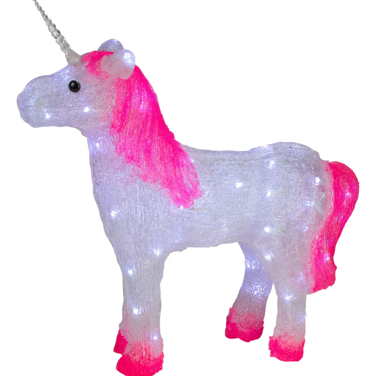 23" Lighted Commercial Grade Acrylic Unicorn Christmas Display Decoration