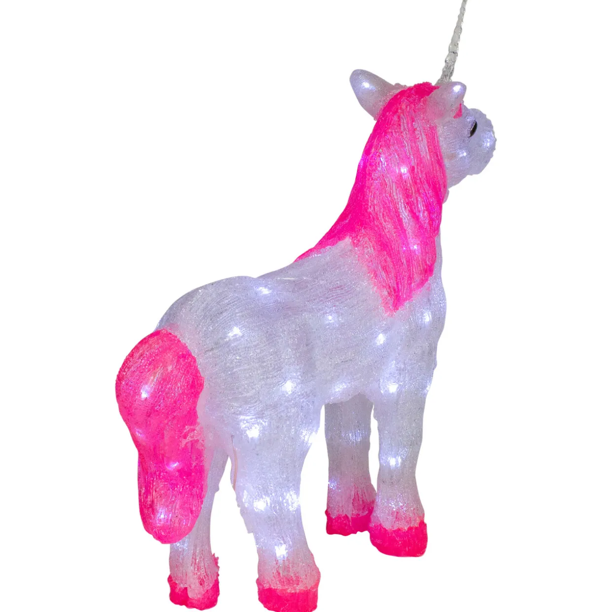 23" Lighted Commercial Grade Acrylic Unicorn Christmas Display Decoration