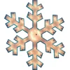 16.75" Lighted Snowflake Christmas Window Silhouette Decoration