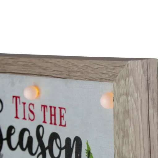 12" Lighted 'Tis The Season' Christmas Wall Decor