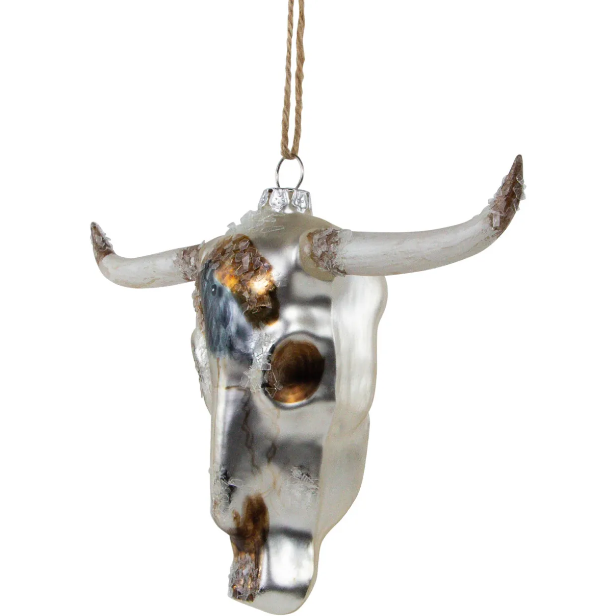 5.5" Longhorn Glass Christmas Ornament