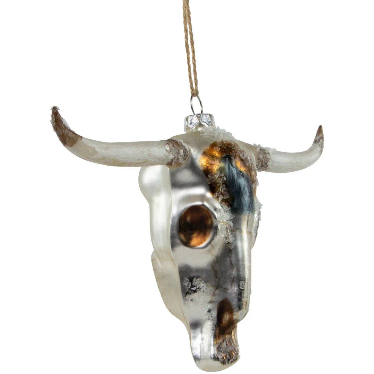 5.5" Longhorn Glass Christmas Ornament