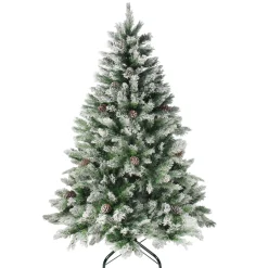 6' Medium Flocked Angel Pine Artificial Christmas Tree - Unlit