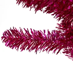3' Metallic Pink Tinsel Artificial Christmas Tree - Unlit