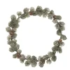 12" Mini Frosted Pine Christmas Wreath with Pine Cones