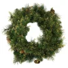 24" Mixed Pine Glittered Pine Cone Artificial Christmas Wreath - Unlit