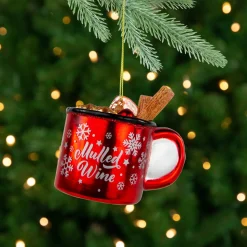 4" Mulled Wine Glass Christmas Ornament