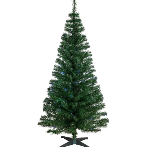 6' Multi-Color Fiber Optic Pine Christmas Tree