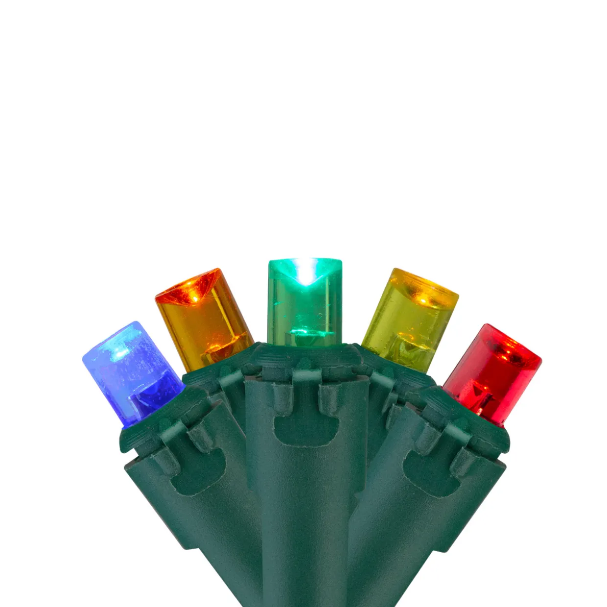 200 Multi-Color LED Wide Angle Christmas Lights, 49ft Green Wire