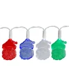 20 Multi-Color Santa Claus LED Novelty Christmas Lights - 10 ft White Wire