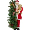 48" Musical Santa Claus with Lighted Christmas Tree and Teddy Bear Standing Christmas Figure