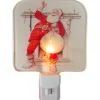 6" Norman Rockwell 'Filling the Stocking' Glass Christmas Night Light