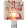 6" Norman Rockwell 'Santa Looking at Two Sleeping Children' Glass Christmas Night Light