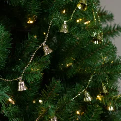 9' Northlight Shiny Gold Bell Beaded Artificial Christmas Garland Set - Unlit
