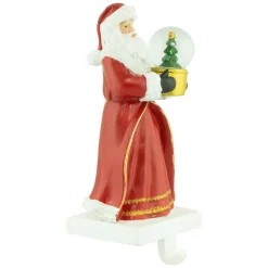 9" Old-World Santa with Snow Globe Christmas Stocking Holder