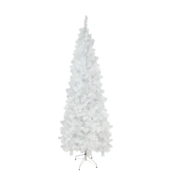 7.5' Pencil White Winston Pine Artificial Christmas Tree - Unlit