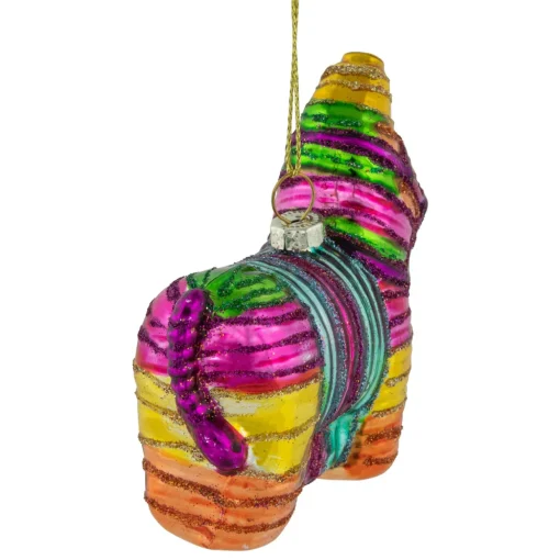 3.5" Pinata Horse Glass Christmas Ornament