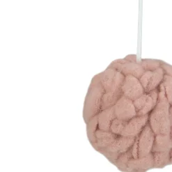 3.75" Pink Woven Yarn Ball Hanging Christmas Ornament