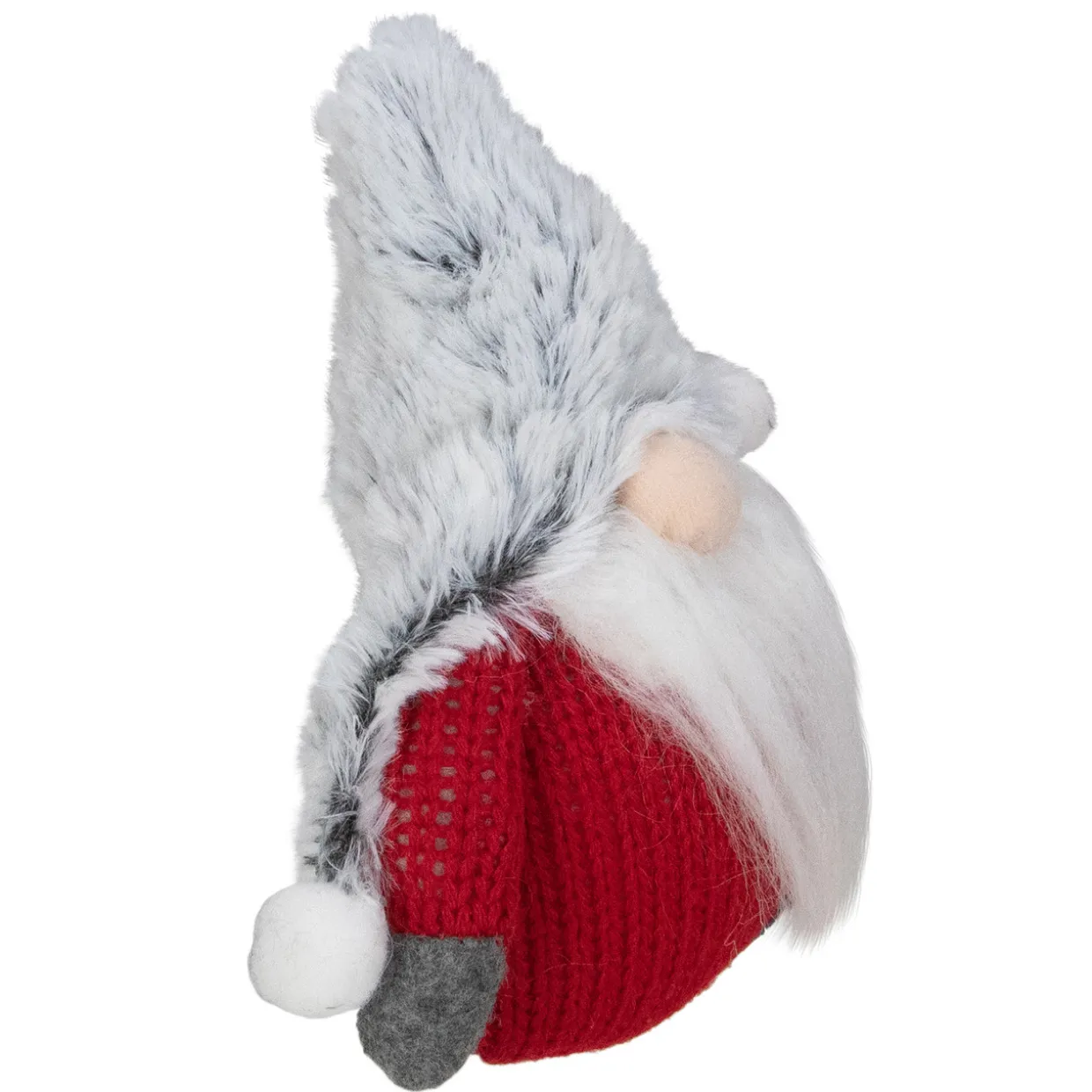 6" Plush Red and Gray Stuffed Christmas Gnome