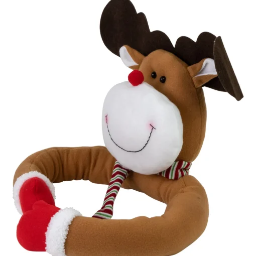 26" Plush Reindeer Christmas Tree Topper, Unlit