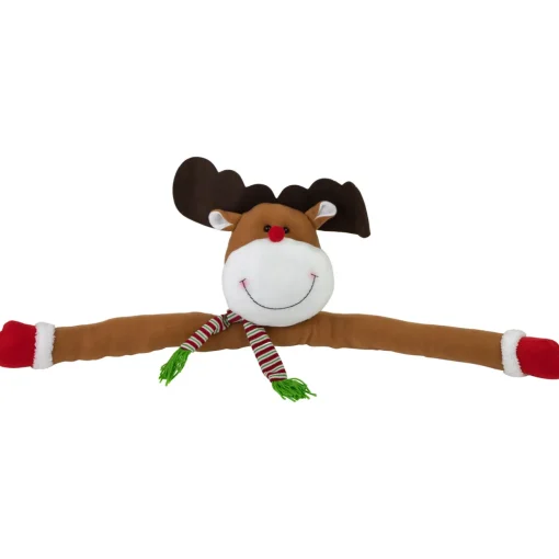 26" Plush Reindeer Christmas Tree Topper, Unlit