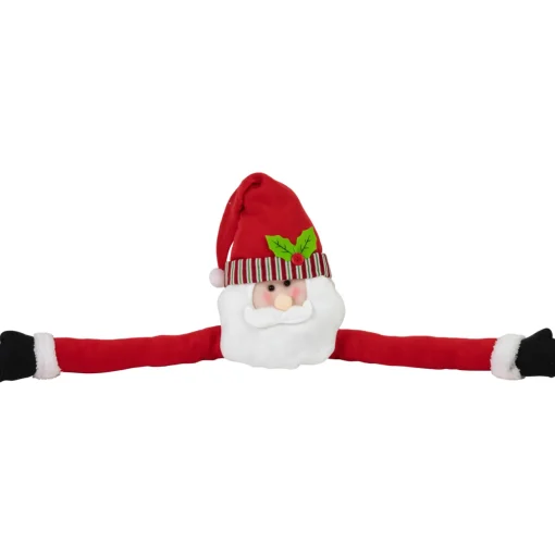 27" Plush Santa Claus Christmas Tree Topper, Unlit