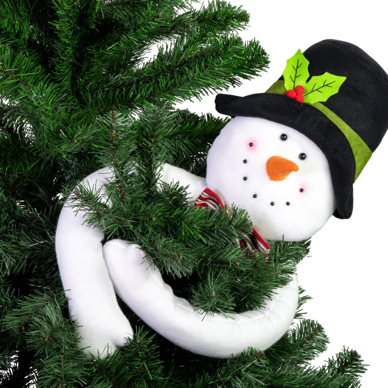 25" Plush Snowman Christmas Tree Topper, Unlit