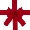 14' Pre-Lit Battery Operated Red Velvet Christmas Door Bow