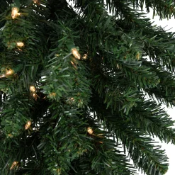 3' Pre-Lit Buffalo Fir Artificial Christmas Wall or Door Tree, Clear AlwaysLit Lights