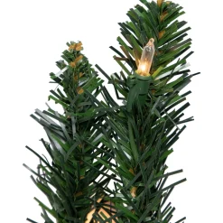3' Pre-Lit Buffalo Fir Artificial Christmas Wall or Door Tree, Clear AlwaysLit Lights