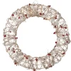 18" Pre-Lit Champagne Gold Glittered Rattan Berry Artificial Christmas Wreath - Clear Lights