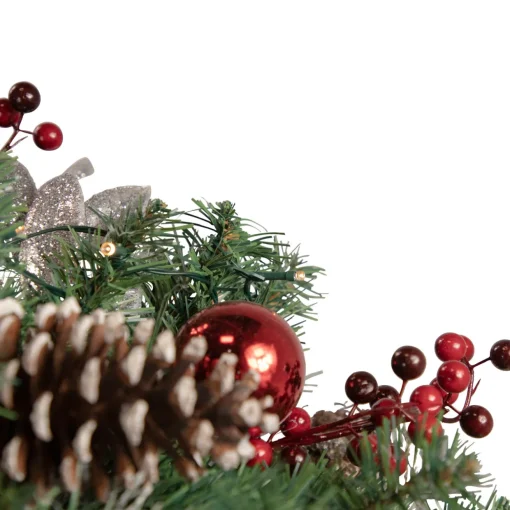36" Pre-lit Decorated Artificial Pine Christmas Mailbox Swag