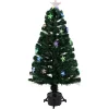 3' Pre-Lit Fiber Optic Artificial Christmas Tree with Stars