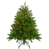 4' Pre-Lit Full Northern Pine Artificial Christmas Tree, Clear Lights