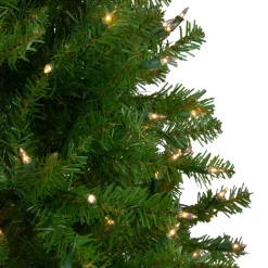 4' Pre-Lit Full Northern Pine Artificial Christmas Tree, Clear Lights