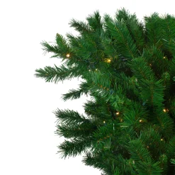 7' Pre-Lit Green Sugar Pine Upside Down Artificial Christmas Tree - Clear Lights