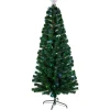 6' Pre-Lit LED Fiber Optic Color Changing Christmas Tree with Star Tree Topper