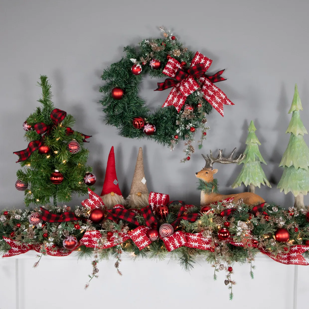 18" Pre-Lit Medium Blackwater Fir Artificial Christmas Tree, Clear Lights